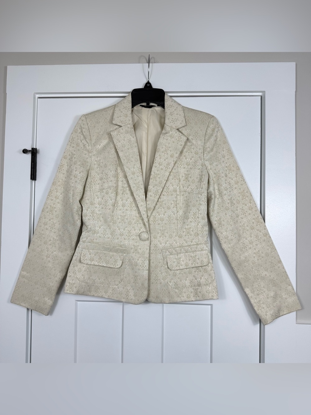 Mossimo Textured Blazer Cream Women’s Size Small